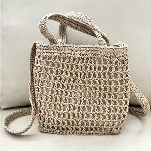 **SOLD** Madewell Small Transport Crossbody: Straw Edition (NWT)